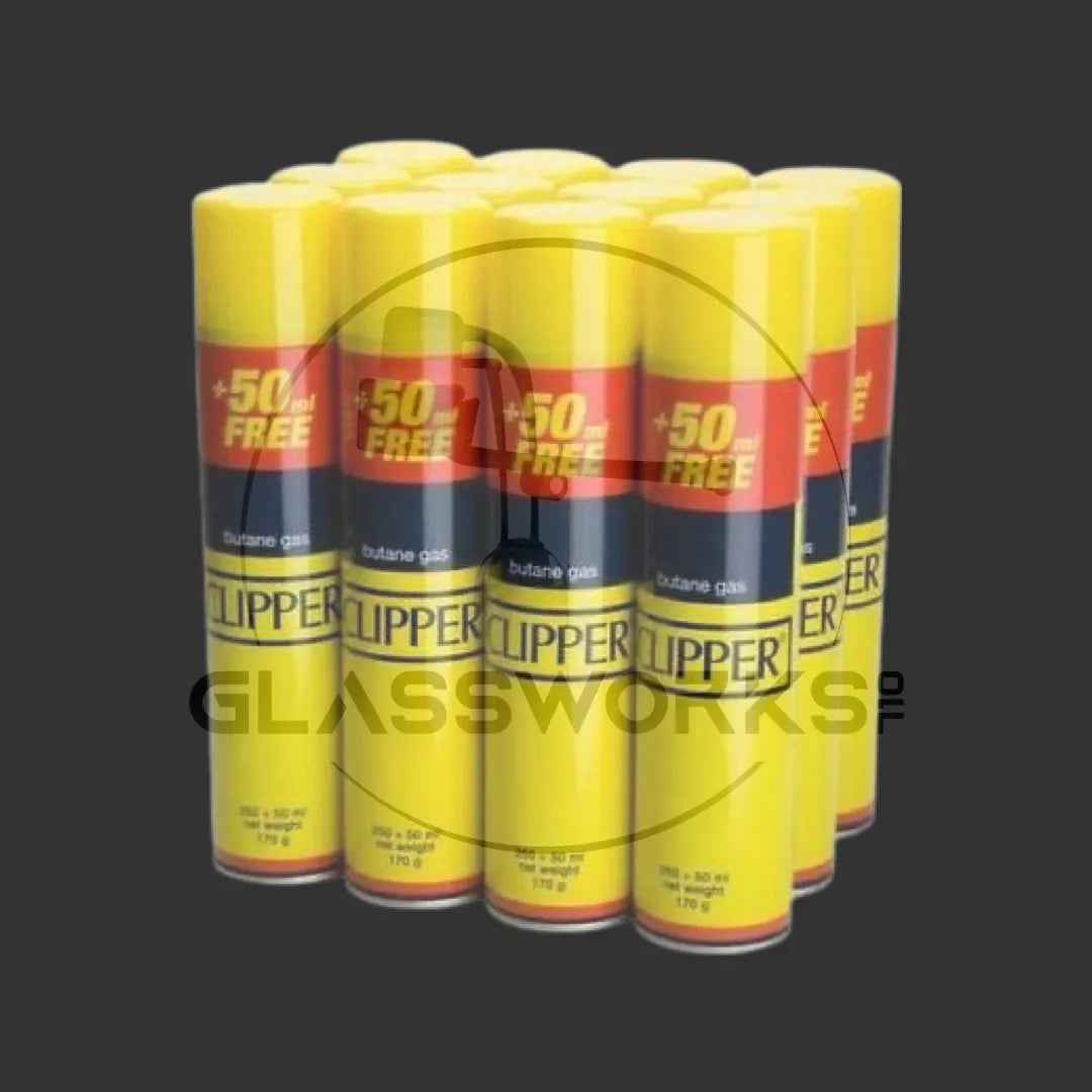 CLIPPER Universal Lighter Butane Gas Fuel Fluid Refill 300ML x 12