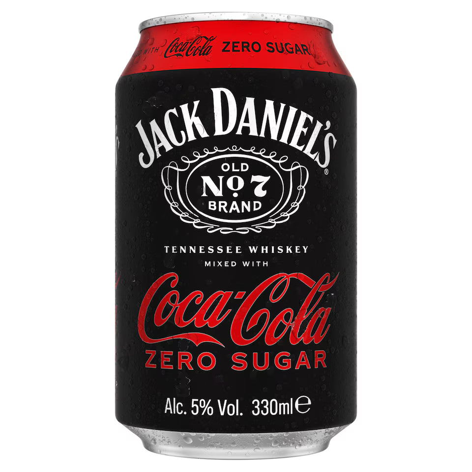 Jack Daniel's Whiskey & Coca-Cola Zero Sugar 330Ml