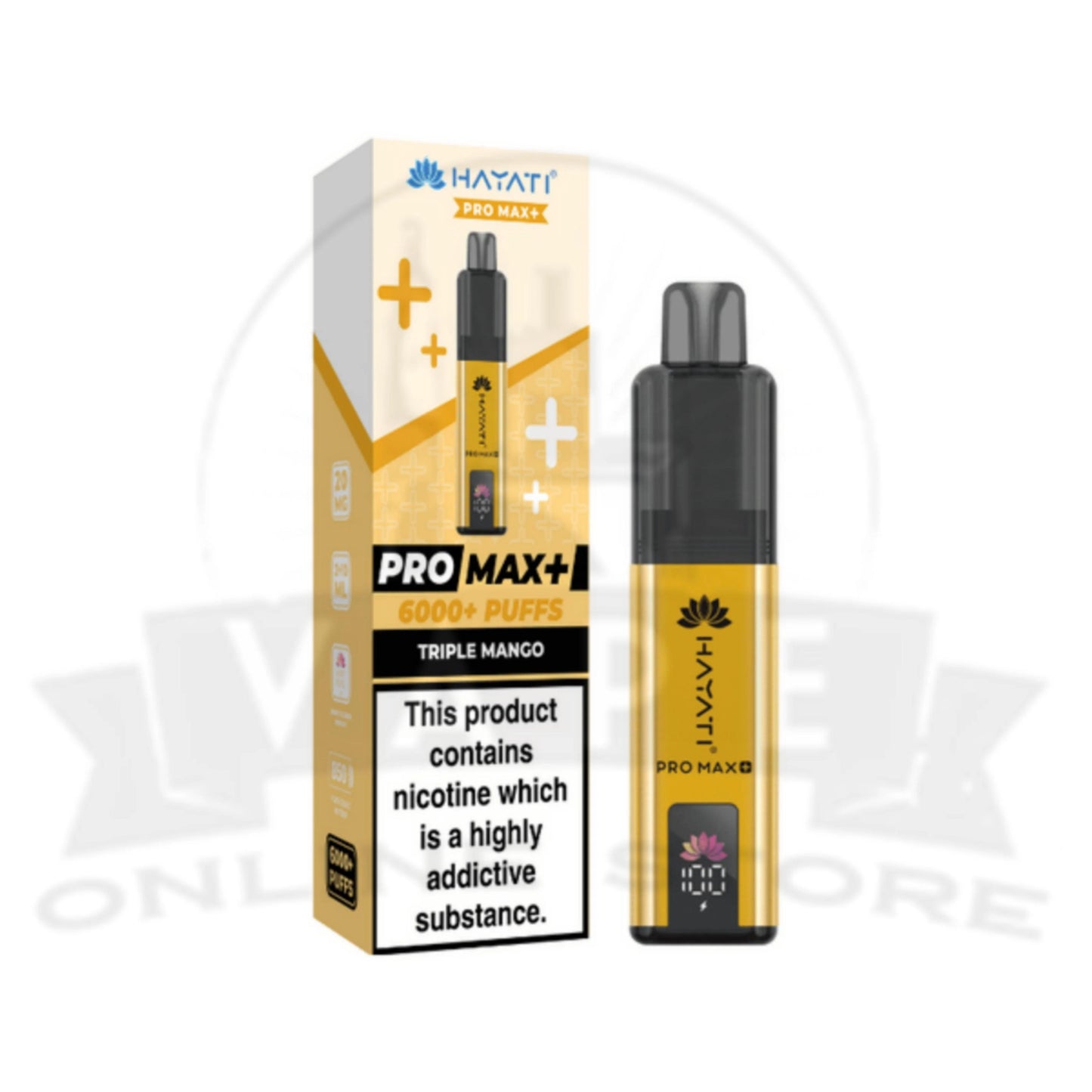 Hayati Pro Max Plus TRIPLE MANGO- 6000 Puffs