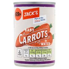 Jacks Baby carrots in water 300g