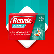 Rennie Spearmint | Heartburn & Indigestion 24 Chewable Tablets