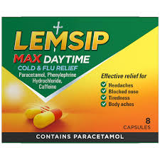 Lemsip Max Daytime Cold & Flu Capsules 8pk