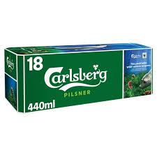 Carlsberg Pilsner Lager Beer Cans, 18 x 440ml