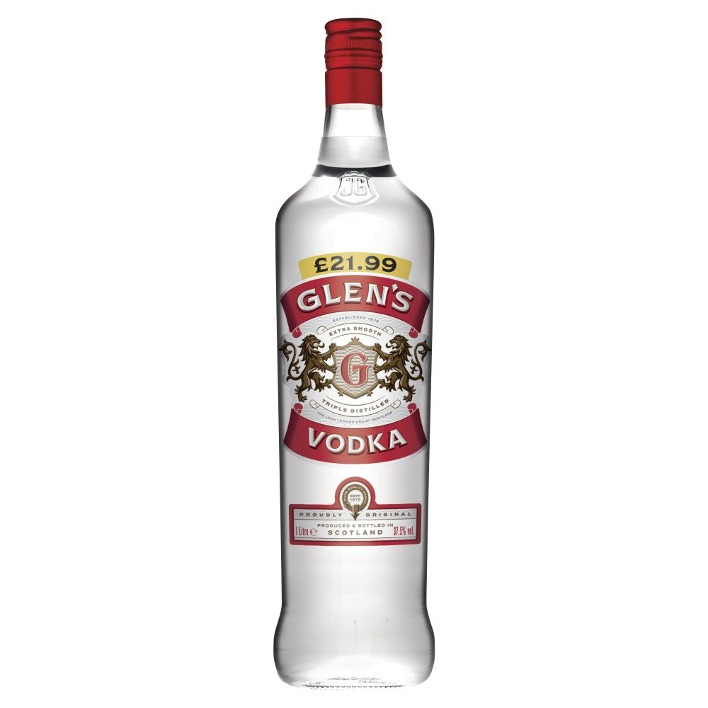 Glen's Vodka 1 Litre | Case of  3 | Everyday express
