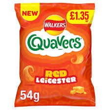 Walkers Quavers red Leicester Snacks Crisps 54g