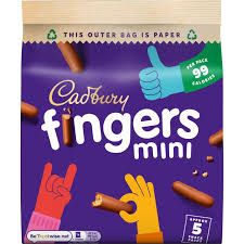 Cadbury Chocolate Fingers, Multipack of 5 x 96.5 g