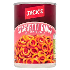 Jacks Spaghetti Rings In Tomato Sauce 410g