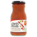 Loyd Grossman Italian Tomato & Smoked Bacon Sauce – Rich Tomato Base With Bacon & Red Chilli, 350 g Jar