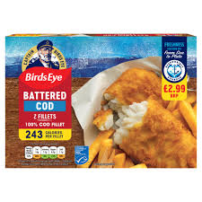 Birds Eye 2 Battered Cod Fillets 200g
