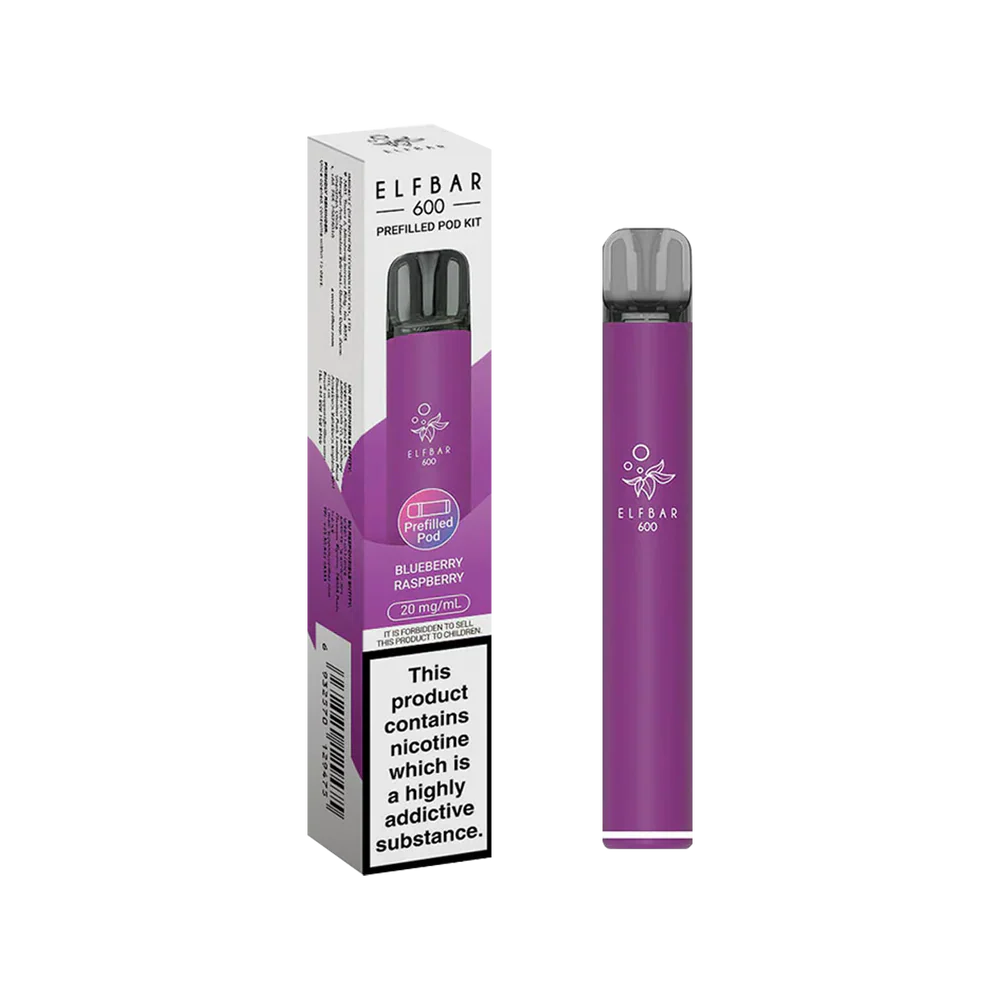 Blueberry Raspberry Elf Bar 600 Prefilled Pod Kit | 10 Pack