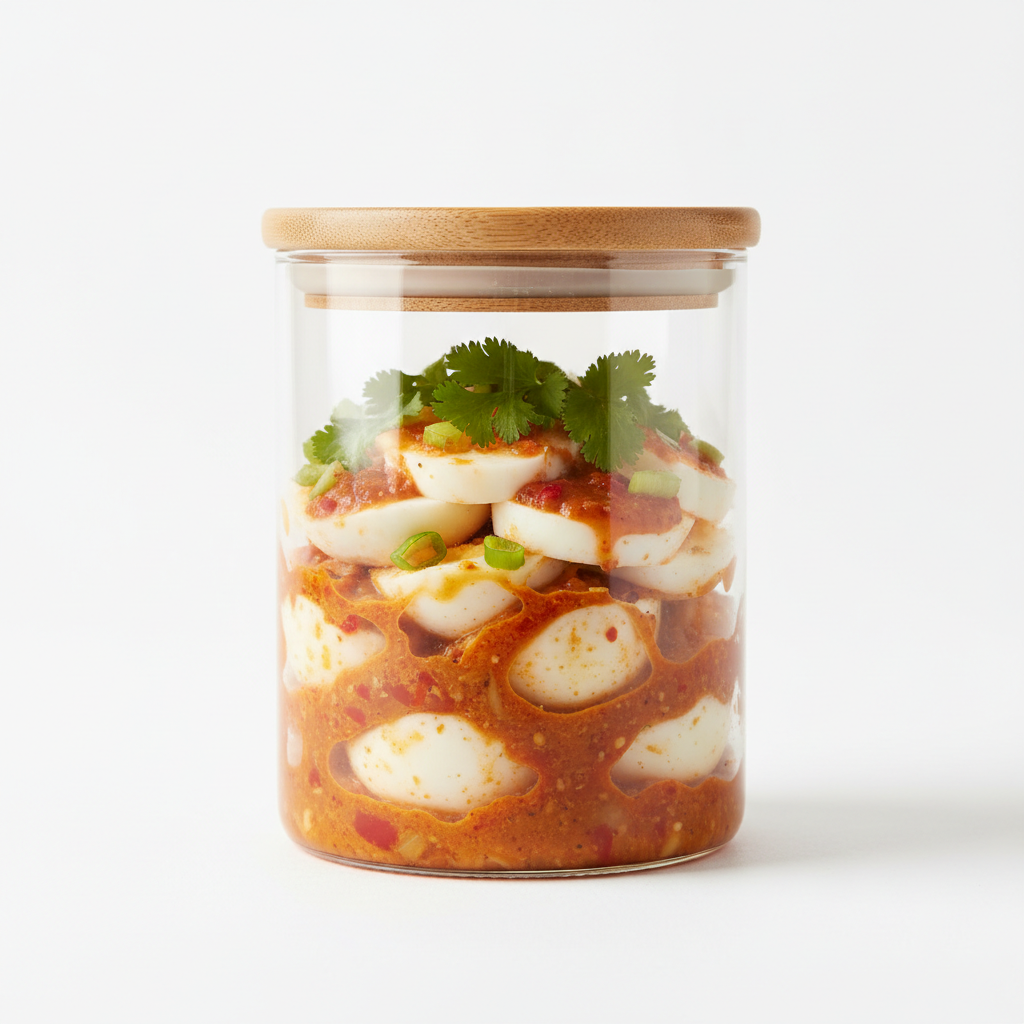 Egg Chipotle Jar with Wooden Lid