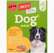 Jacks - 100% Complete Dry Food With Chicken & Vegetables Adult Dog Food - 950g