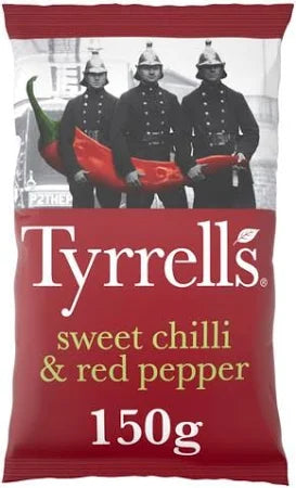Tyrrells Lightly Sweet chilli & red pepper Crisps 150g